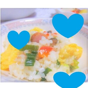 じゃこと小松菜炒め　リメイク！じゃこチャーハン